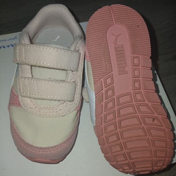 PUMA Toddler Girls St Runner Hook and Loop Sneaker Rosewater Peony Puma White - Picture 5 of 6